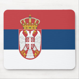Mouse pad with Flag of Serbia