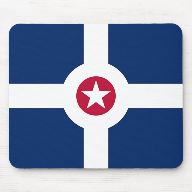 Mouse pad with Flag of the Indianapolis, USA (Front)