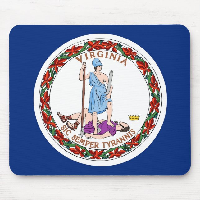 Mouse pad with Flag of Virginia State - USA (Front)