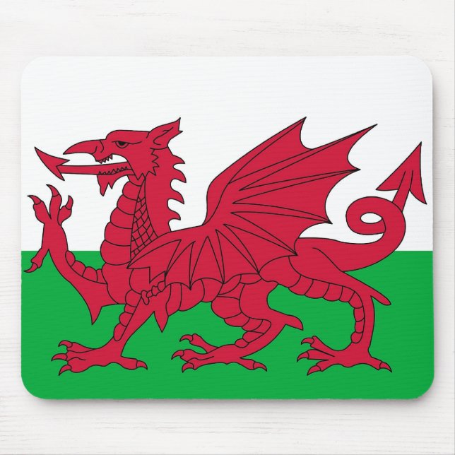 Mouse pad with Flag of Wales (Front)