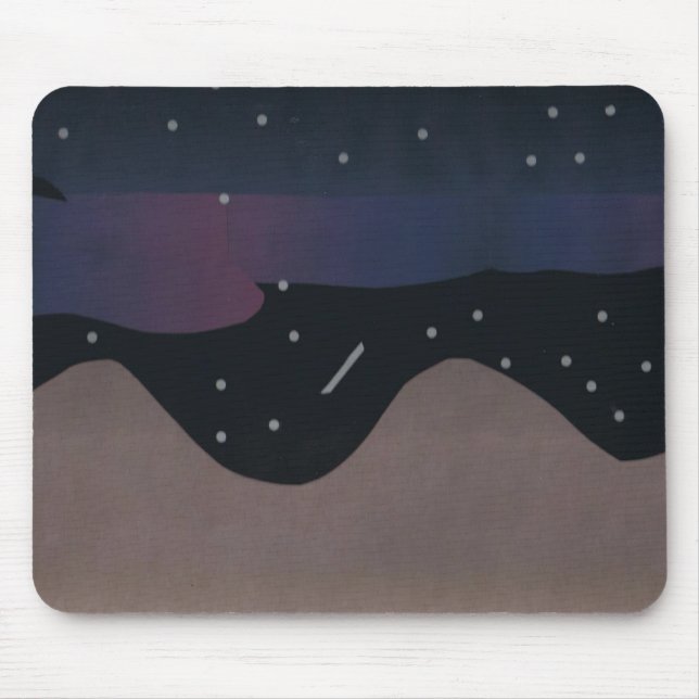 Mouse Pad with Mountain and Night Sky (Front)