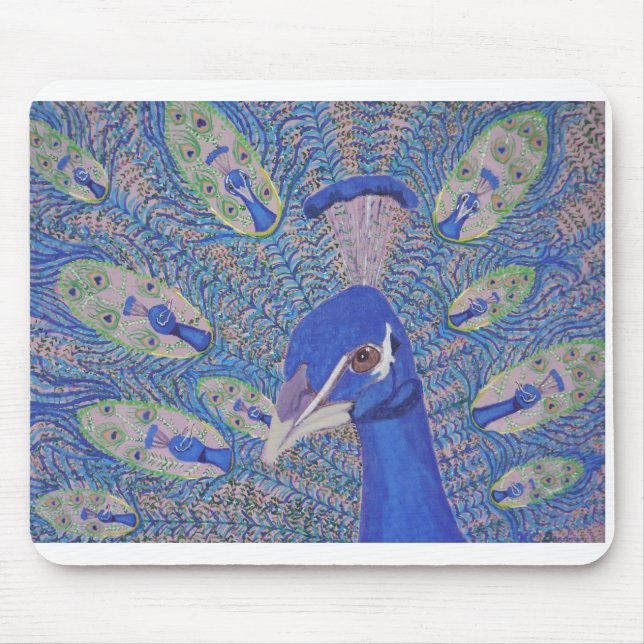 mouse pad with peacock (Front)