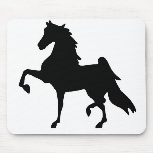 Mouse pad with Saddlebred silhouette (Front)