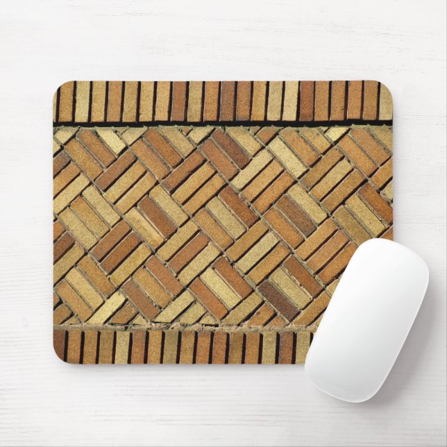 Mouse Pad - Woven Brick Pattern (With Mouse)