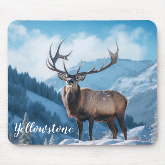 Mouse Pad-Yellowstone Elk Mouse Mat (Front)