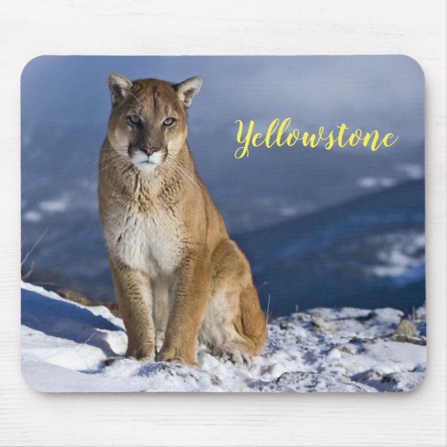 Mouse Pad-Yellowstone Mountain Lion Mat (Front)