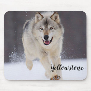 Mouse Pad-Yellowstone Wolf Mat