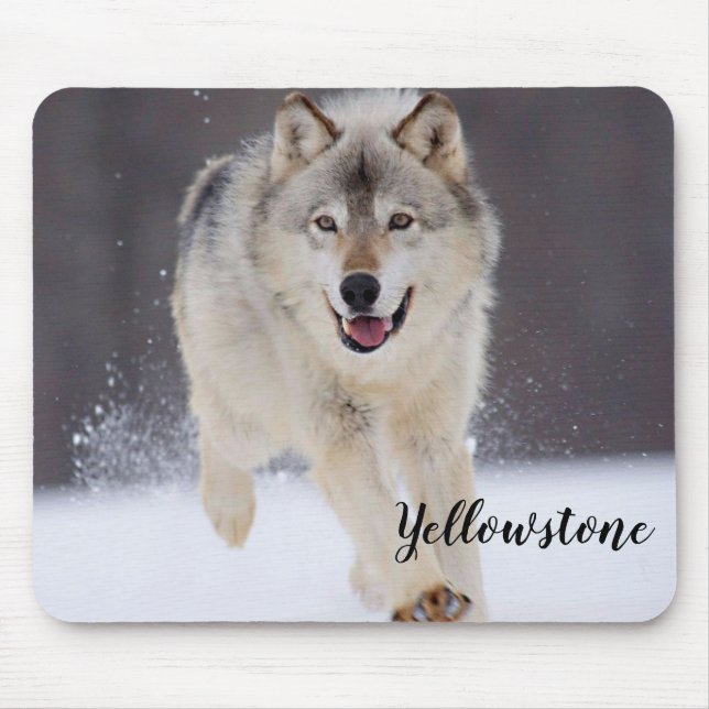 Mouse Pad-Yellowstone Wolf Mat (Front)