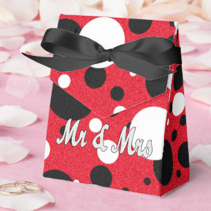 Mouse Party Wedding Mr & Mrs Polka Dot Reception Favour Box