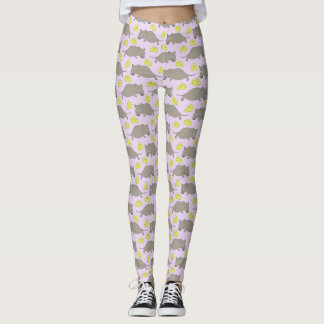 Mouse pattern pink leggings