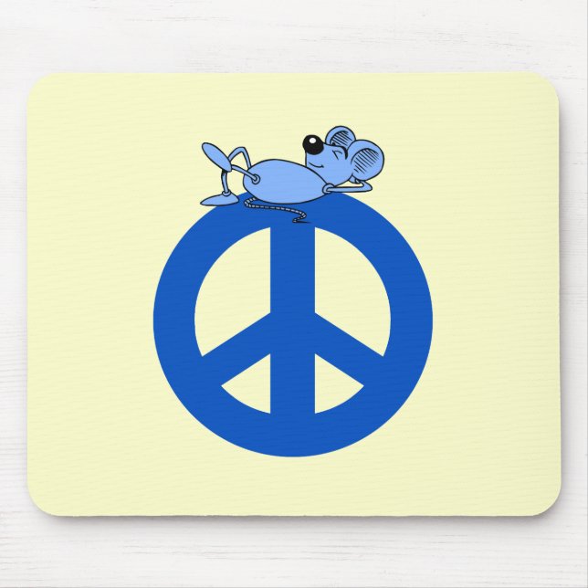 Mouse peace symbol mat (Front)