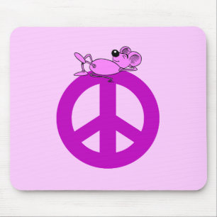 Mouse peace symbol mat