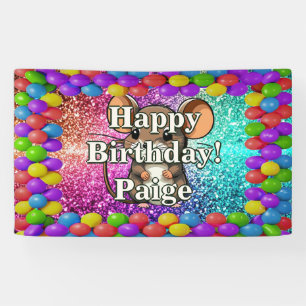Mouse Personalised character birthday banner