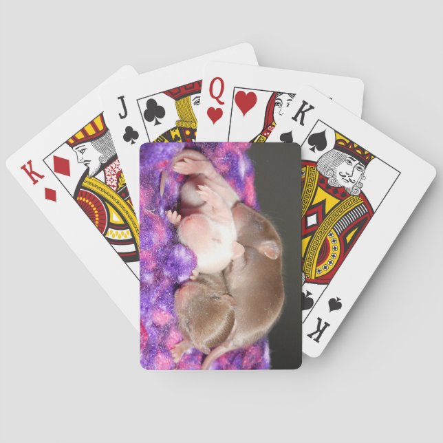 Mouse Playing Cards: 3 Baby Mice Playing Cards (Back)