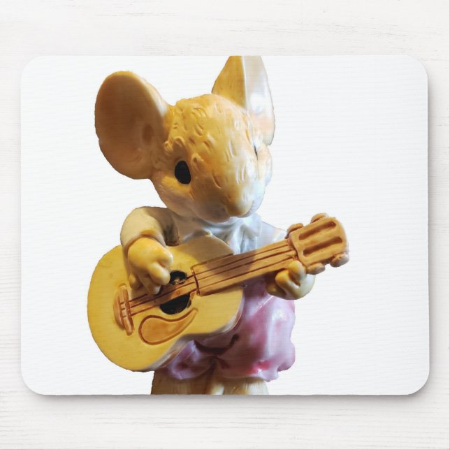 Mouse Playing Guitar Or your picture Mat (Front)