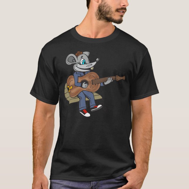 Mouse Playing Guitar T-Shirt (Front)