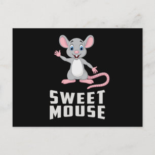 Mouse Rat Animal Cheese Love Pet Funny Gift Idea Postcard