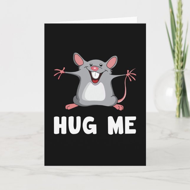 Mouse Rat Animal Pet Cheese Love Funny Gift Idea Card (Front)