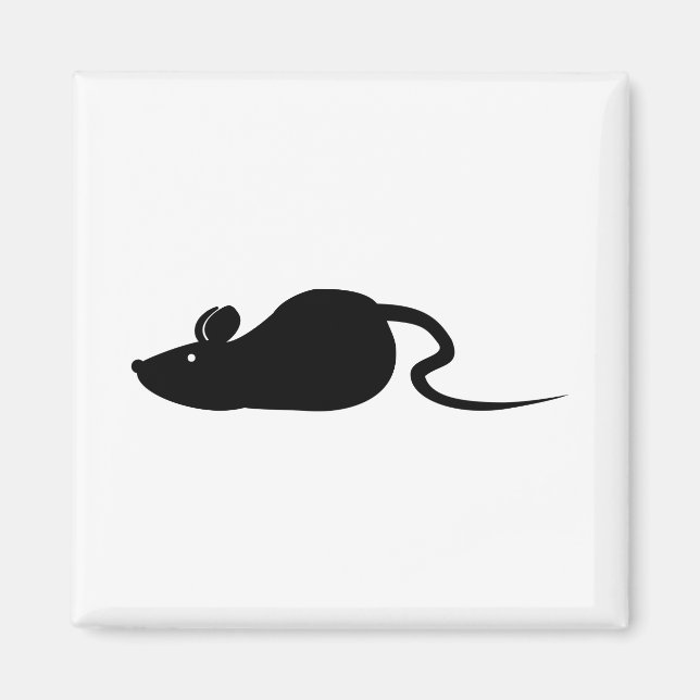 Mouse Silhouette Magnet (Front)