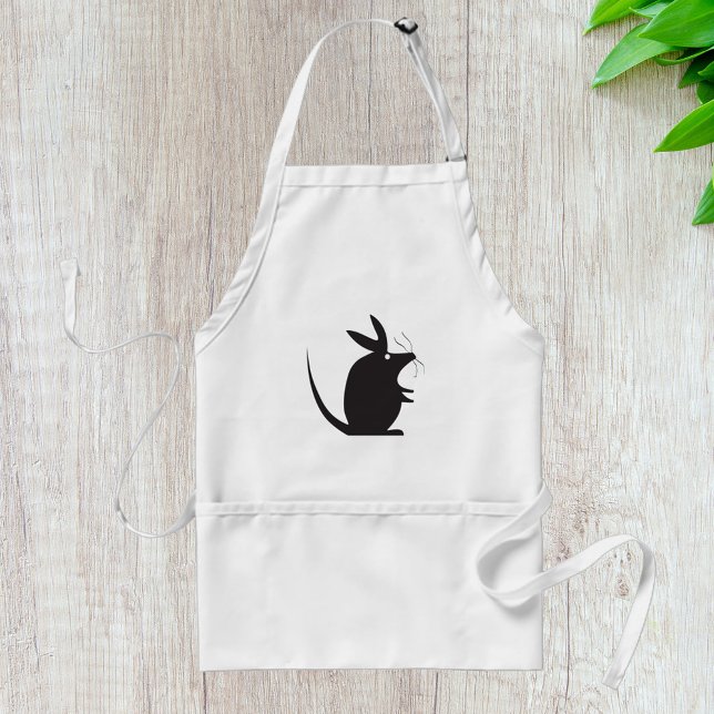 Mouse Silhouette Minimalist Animal Standard Apron (Creator Uploaded)