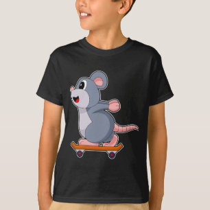Mouse Skater Skateboard Sports T-Shirt