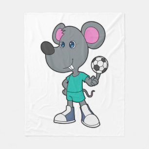 Mouse Soccer player Soccer Fleece Blanket
