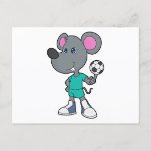 Mouse Soccer player Soccer Postcard