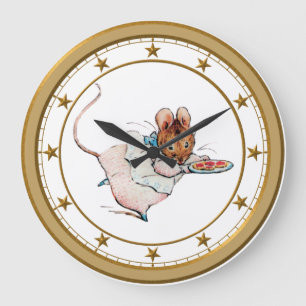 Mouse Stealing Cookies Wall Clock
