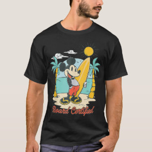 Mouse Surfboard Certified Summer Beach Graphic T-Shirt