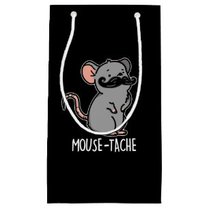 Mouse-tache Funny Mouse Pun Small Gift Bag