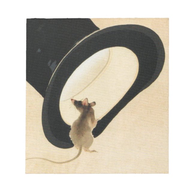 Mouse Top Hat Chinese Rat Year Zodiac Birthday NP Notepad (Front)