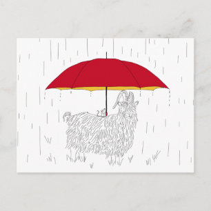 Mouse Umbrella for Goat Postcard