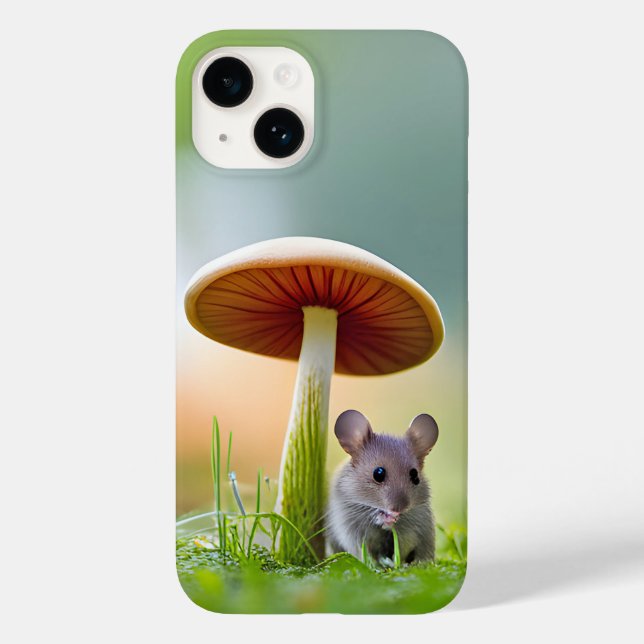 Mouse Under A Mushroom Case-Mate iPhone Case (Back)