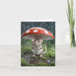 Mouse Under a Mushroom Note Card
