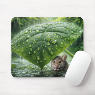 Mouse Under a Wet Leaf Mouse Mat