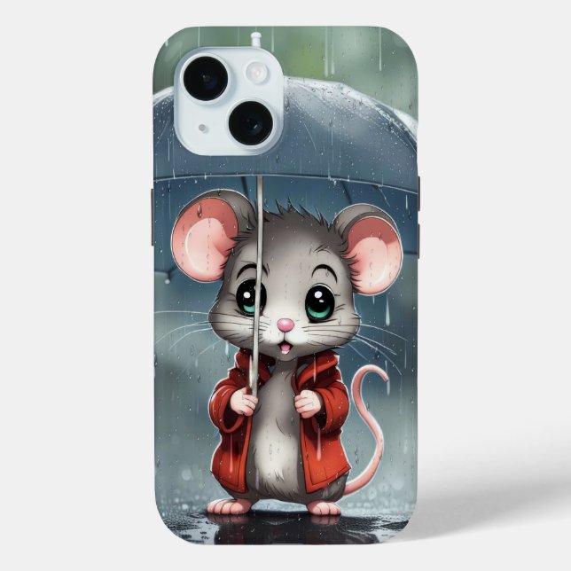 Mouse Under an Umbrella Case-Mate iPhone Case (Back)