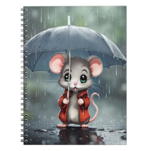 Mouse Under an Umbrella Notebook