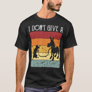 mouse walking a donkey i don't give rats 4 T-Shirt