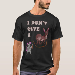 Mouse Walking A Donkey I Dont Give Rats T-Shirt
