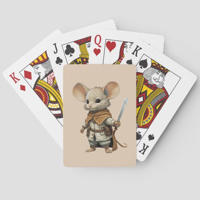 Mouse Warrior  Playing Cards (Back)