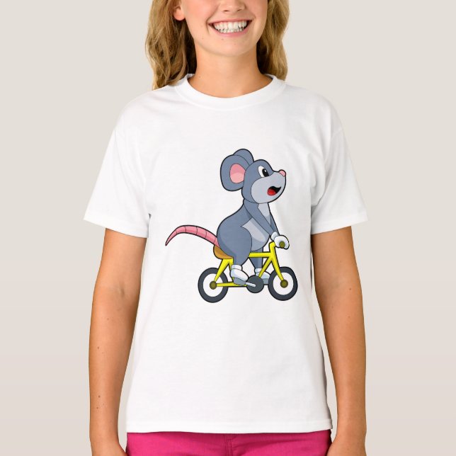 Mouse with Bicycle T-Shirt (Front)