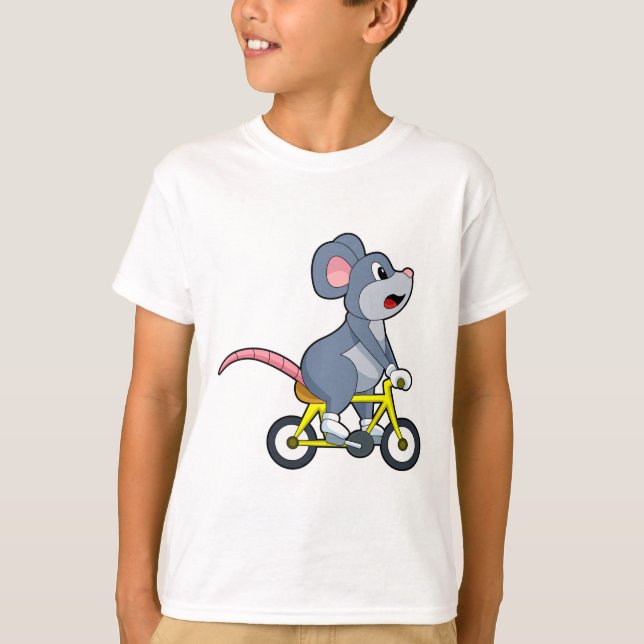 Mouse with Bicycle T-Shirt (Front)