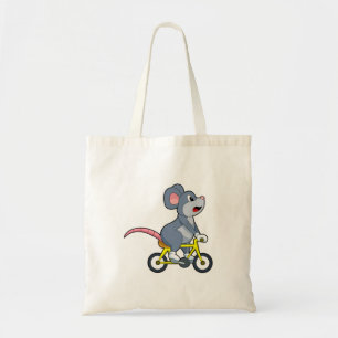 Mouse with Bicycle Tote Bag
