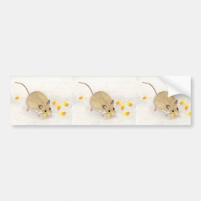 Mouse with Candy Corns Bumper Sticker (Front)