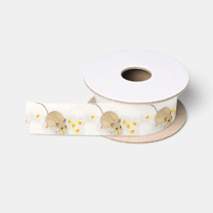 Mouse with Candy Corns Satin Ribbon