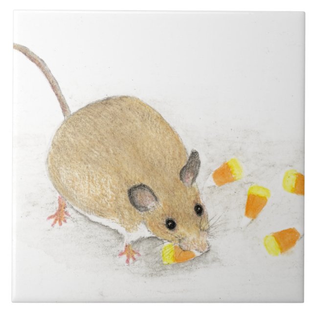 Mouse with Candy Corns Tile (Front)