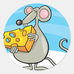 Mouse With Cheese Stickers