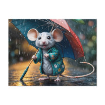 Mouse with screen Postcard