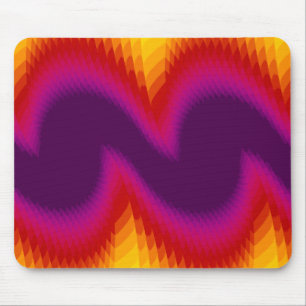 Mousemat, Abstract Soundwaves, Bright Colours Mouse Mat