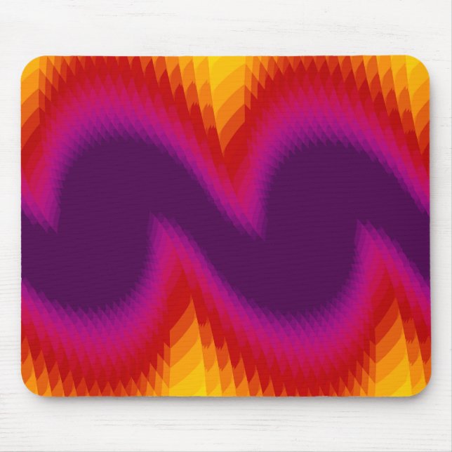 Mousemat, Abstract Soundwaves, Bright Colours Mouse Mat (Front)